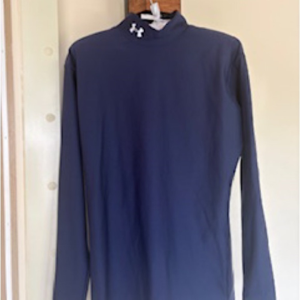 Under Armour Men's Long Sleeve cold gear lightweightTop -navy sz xl